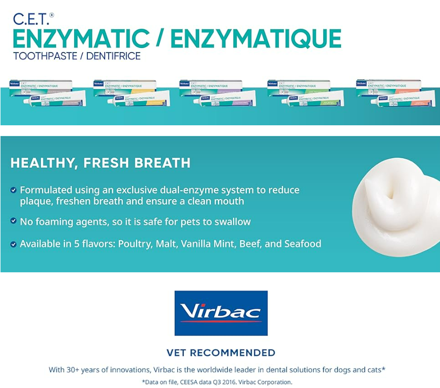 Virbac Vanilla-Mint Flavoured Enzymatic Toothpaste