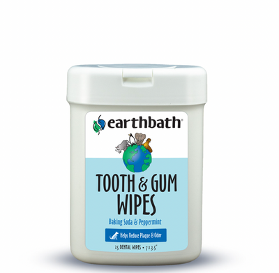 Earthbath Tooth & Gum Wipes 25pc