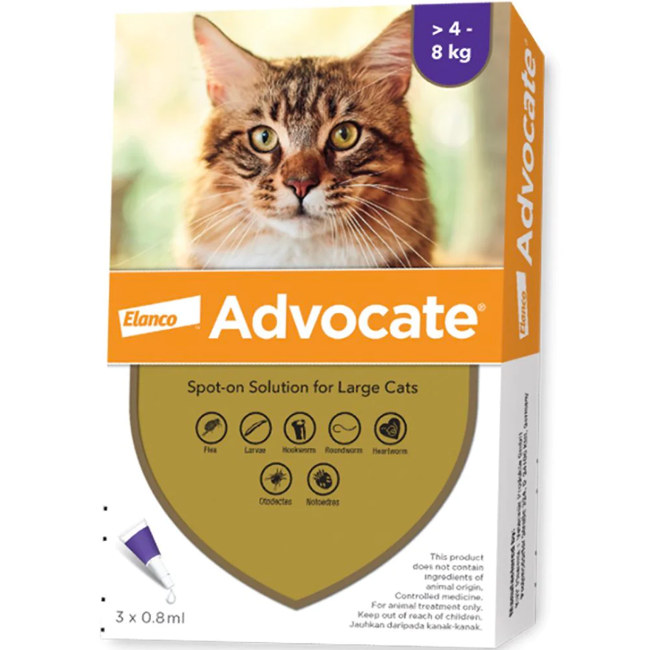 Advocate for Cats 4kg to 8kg (3pcs x 0.8ml)