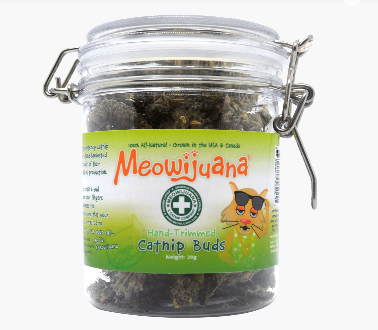 Meowijuana Jar of Catnip Buds, 20g