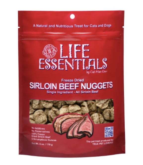 Life Essentials by Cat-Man-Doo Freeze Dried Sirloin Beef Nuggets