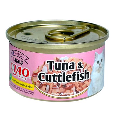 Ciao White Meat Tuna with Cuttlefish in Jelly Canned Cat Food, 85g