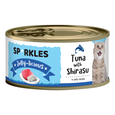 Sparkles Jelly-licious Tuna with Shirasu Canned Wet Cat Food, 80g