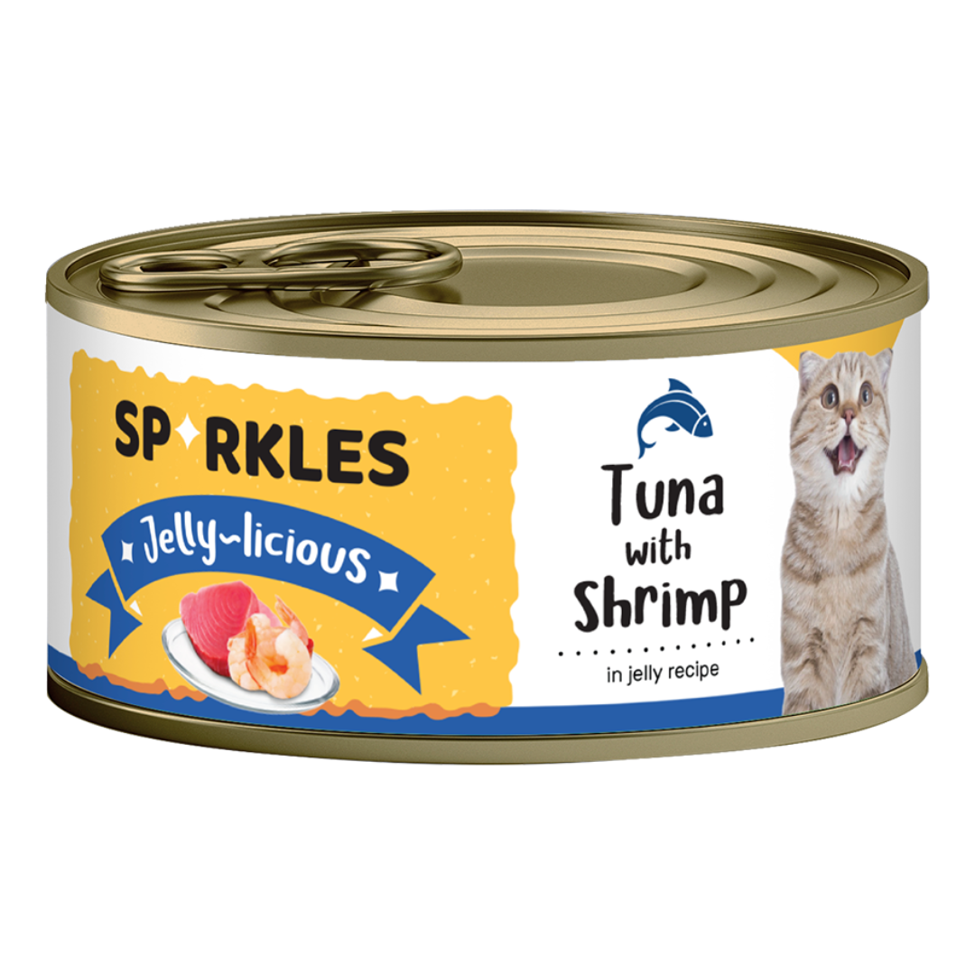 Sparkles Jelly-licious Tuna with Shrimp Canned Wet Cat Food, 80g
