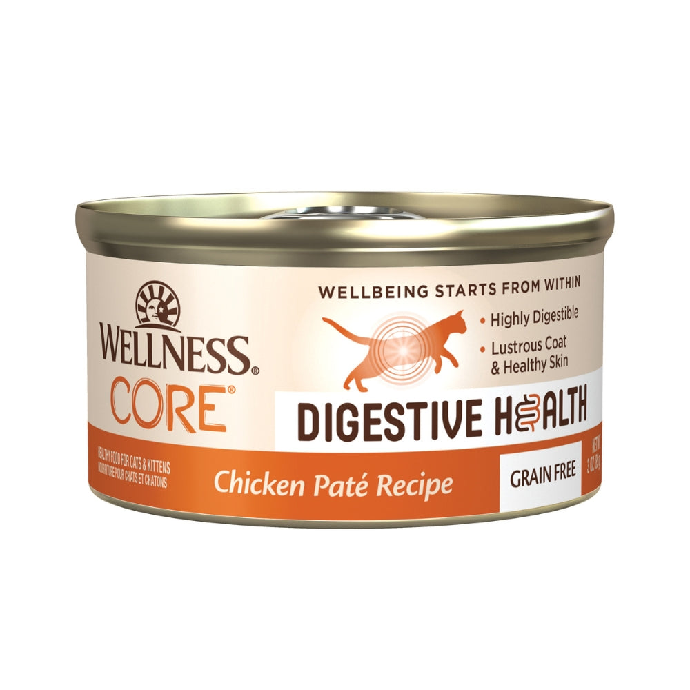 Wellness Core Digestive Health Pate Chicken Wet Cat Food, 3 oz