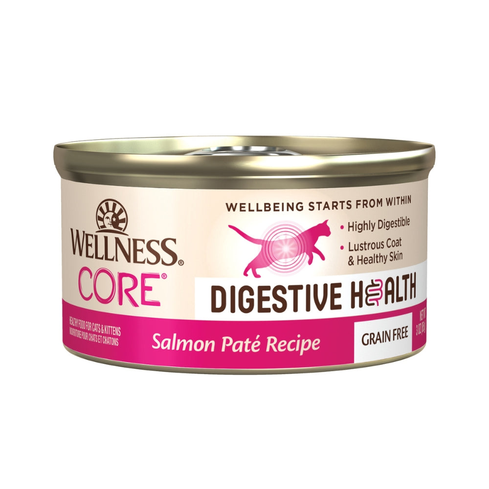 Wellness CORE Digestive Health Pate Salmon Wet Cat Food, 3 oz