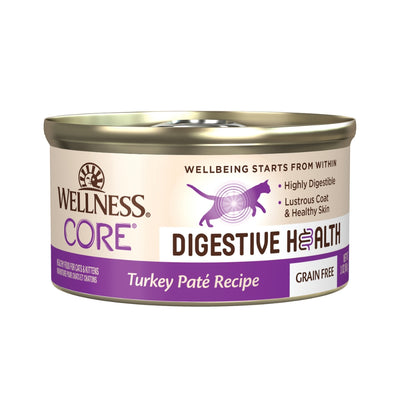 Wellness CORE Digestive Health Pate Turkey Wet Cat Food, 3 oz