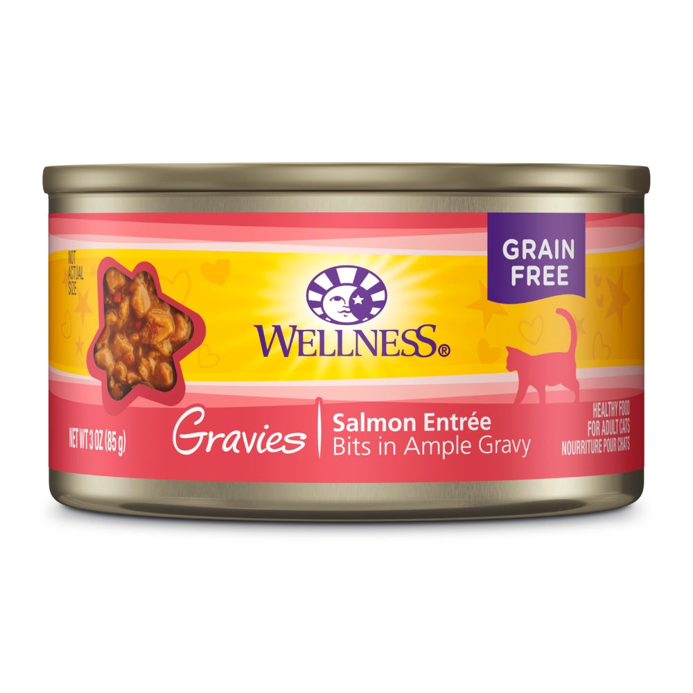 Wellness Complete Health Gravies Salmon Dinner Canned Cat Food, 3 oz