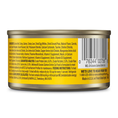 Wellness Complete Health Gravies Salmon Dinner Canned Cat Food, 3 oz