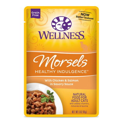 Wellness Healthy Indulgence Morsels Chicken & Salmon Wet Cat Food, 3 oz