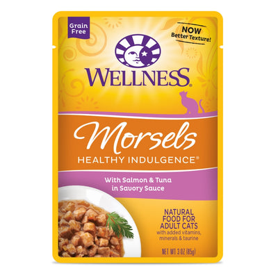 Wellness Healthy Indulgence Morsels Salmon & Tuna Wet Cat Food, 3 oz