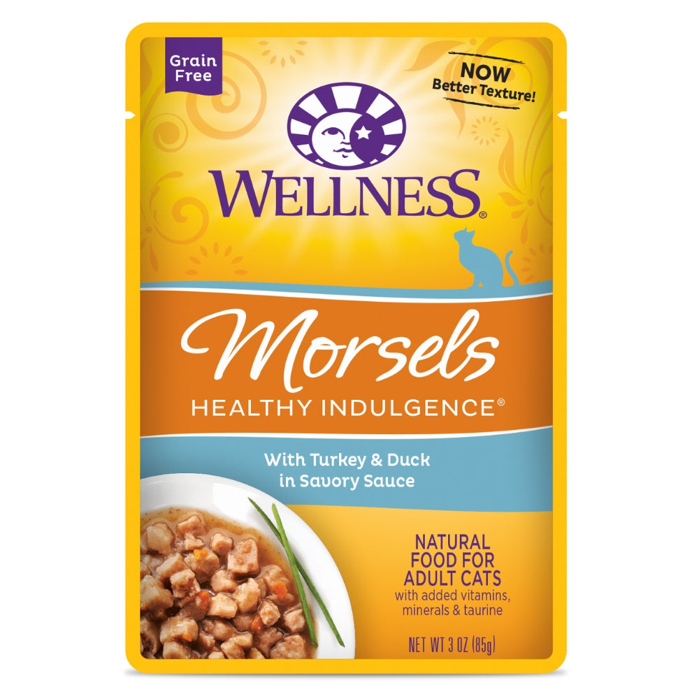 Wellness Healthy Indulgence Morsels Turkey & Duck Wet Cat Food, 3 oz