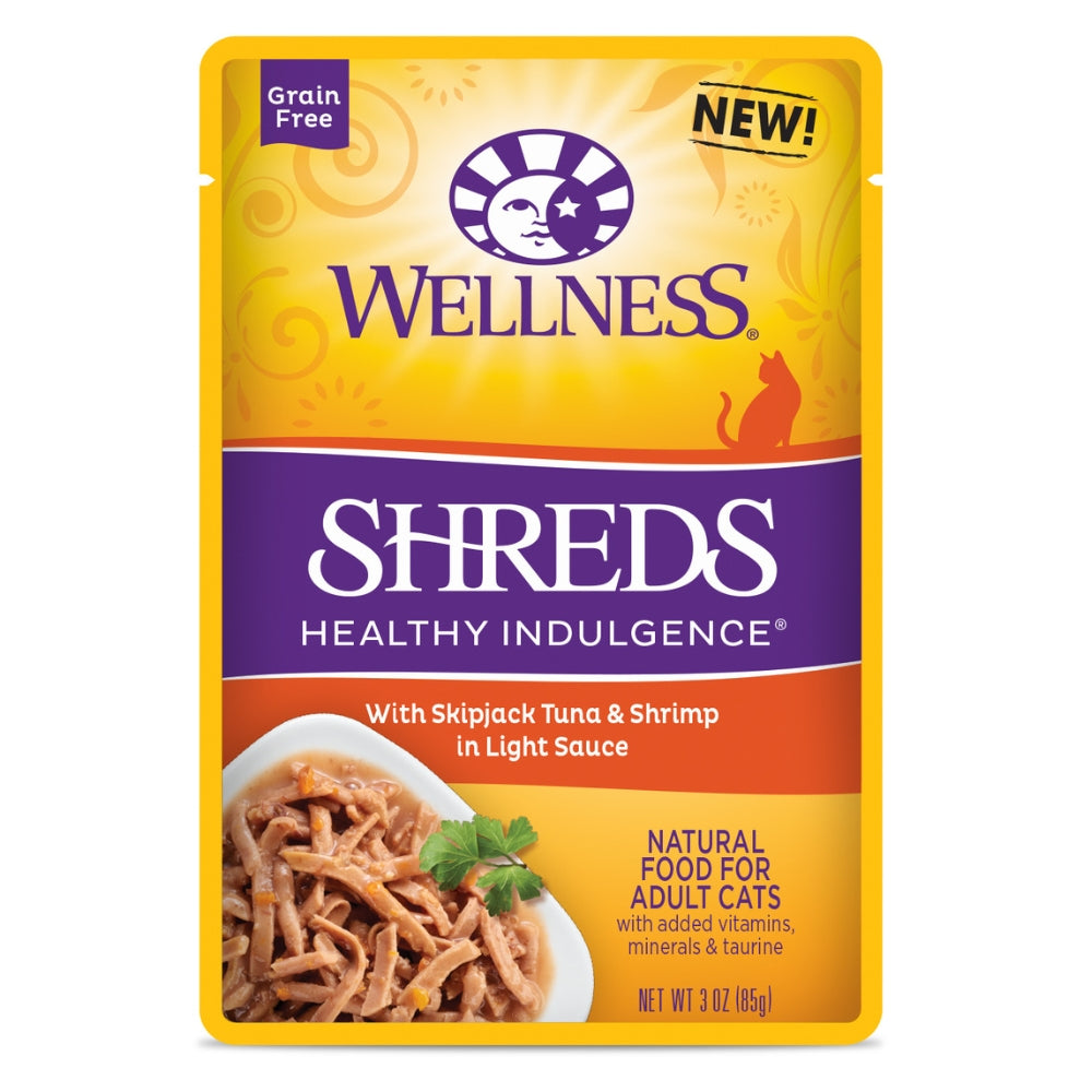 Wellness Healthy Indulgence Shreds Tuna & Shrimp Wet Cat Food, 3 oz