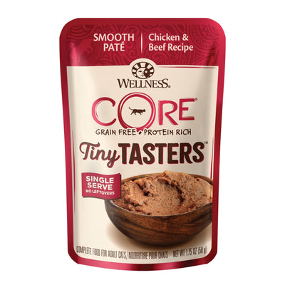 Wellness CORE Tiny Tasters Chicken & Beef Pate Wet Cat Food, 1.75 oz