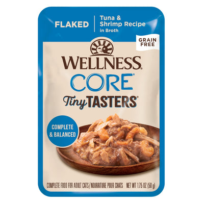 Wellness CORE Tiny Tasters Flaked Tuna & Shrimp Wet Cat Food, 1.75 oz