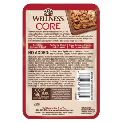 Wellness CORE Tiny tasters Minced Chicken & Beef Wet Cat Food, 1.75 oz