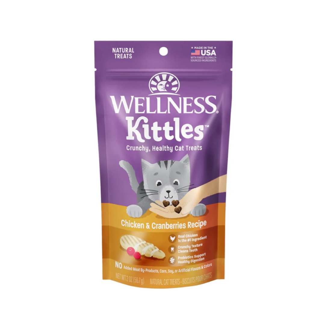 Wellness Kittles Chicken & Cranberries Recipe Cat Treats, 2 oz