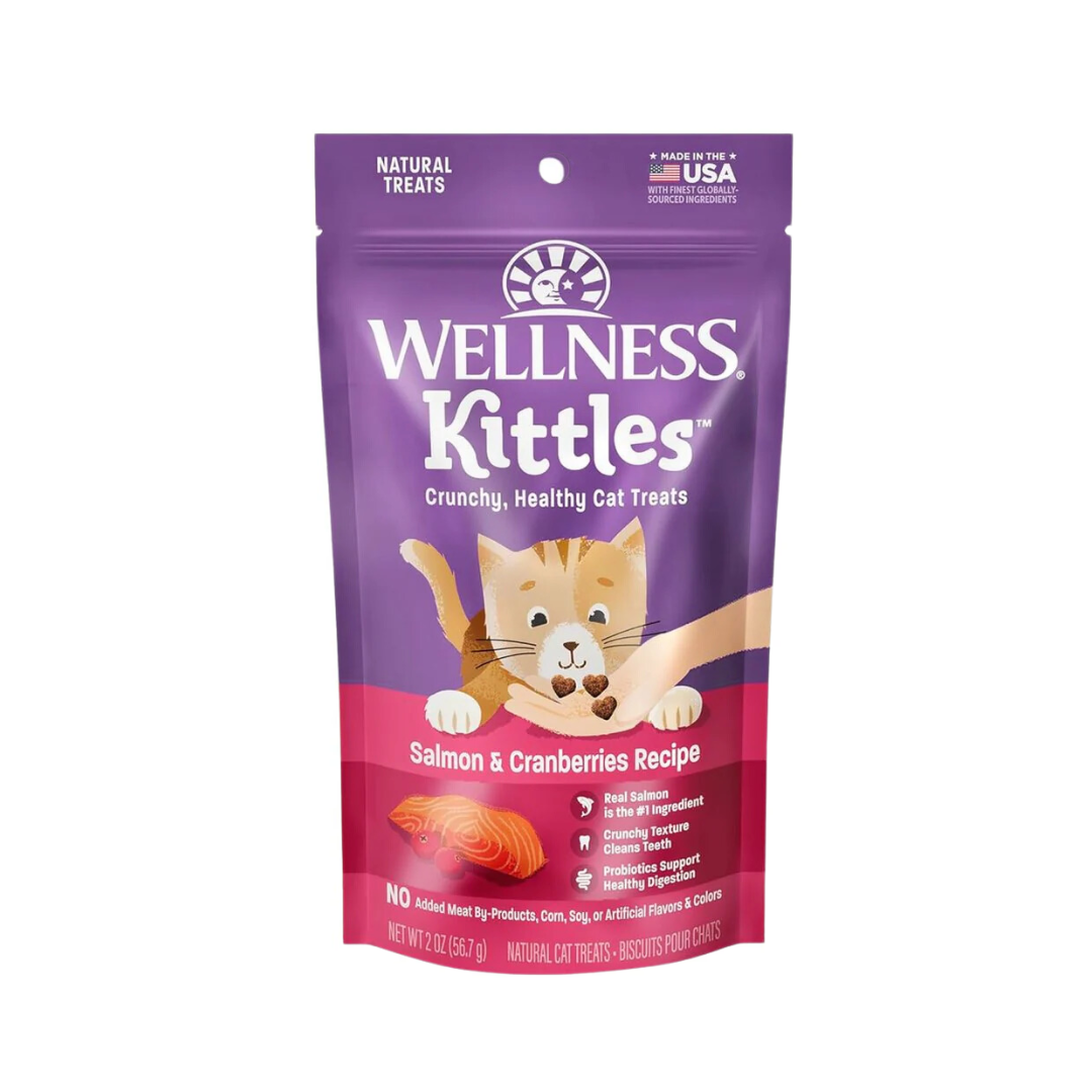 Wellness Kittles Salmon & Cranberries Recipe Cat Treats, 2 oz