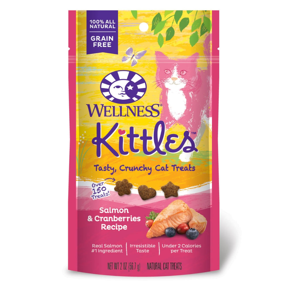 Wellness Kittles Salmon & Cranberries Recipe Cat Treats, 2 oz