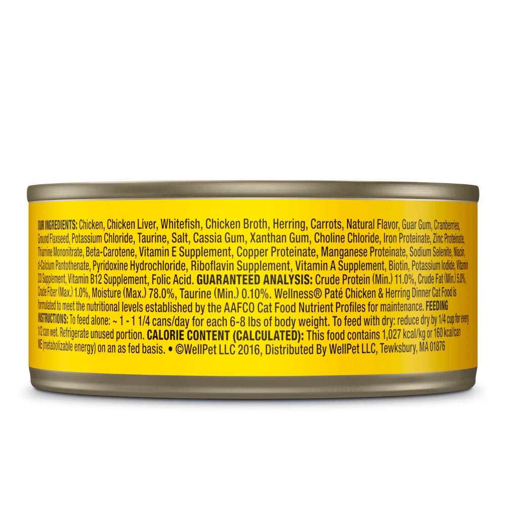 Wellness Complete Health Pate Chicken & Lobster Cat Canned Food, 5.5 oz
