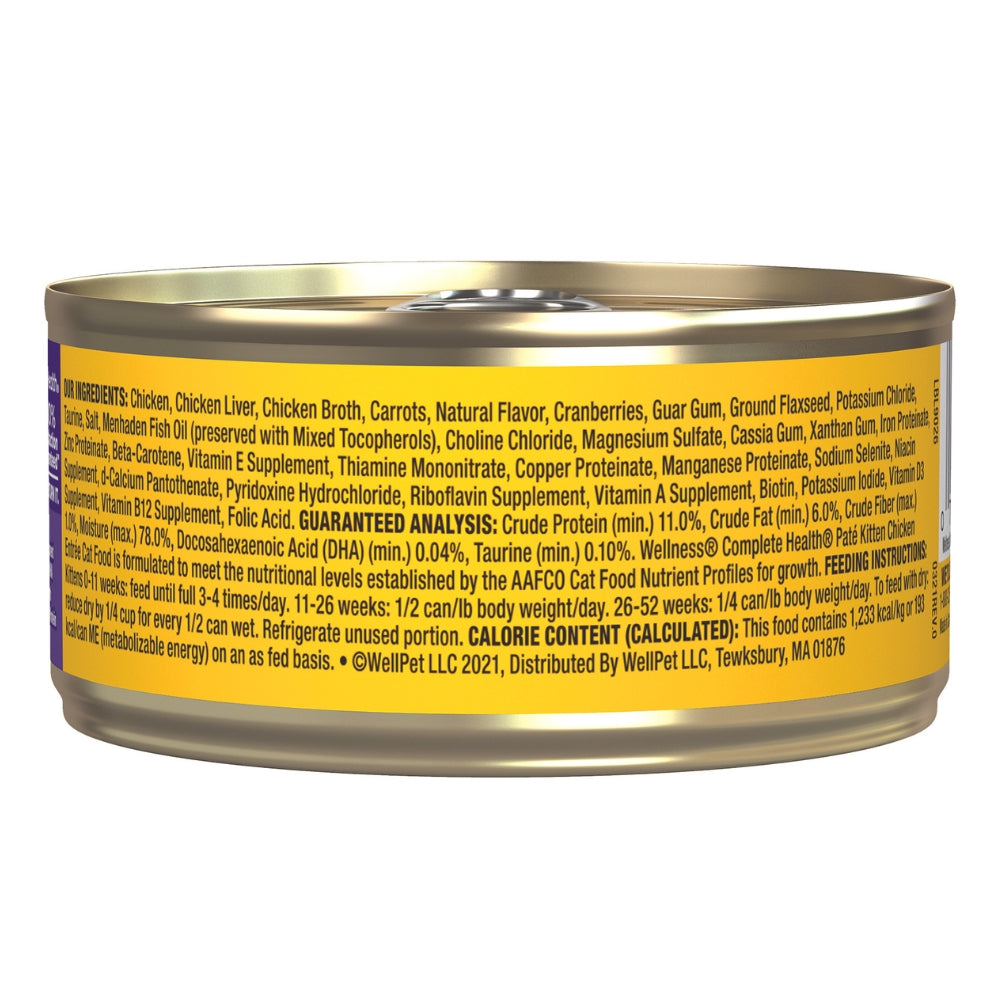 Wellness Complete Health Pate Kitten Chicken Cat Canned Food, 5.5 oz