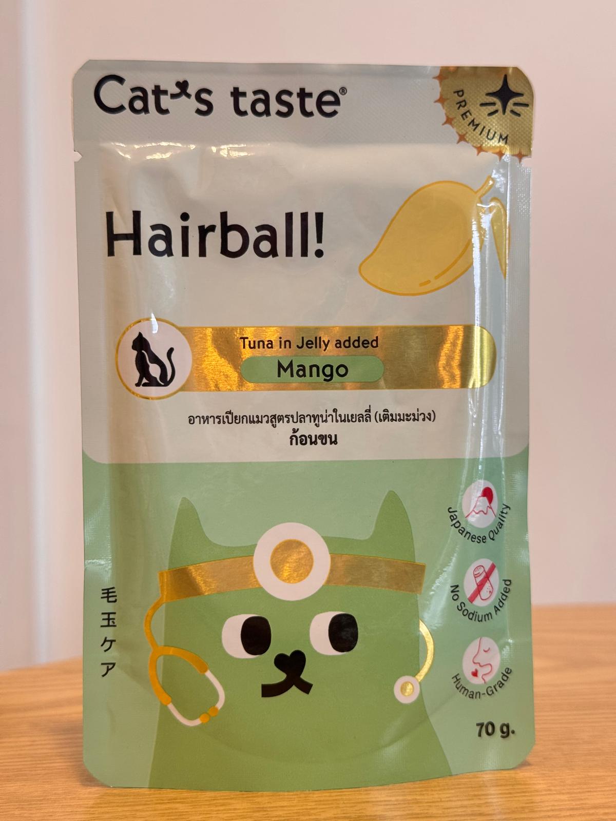 Cat's Taste - Tuna in Jelly added Mango for Hairball Management (Pouch)