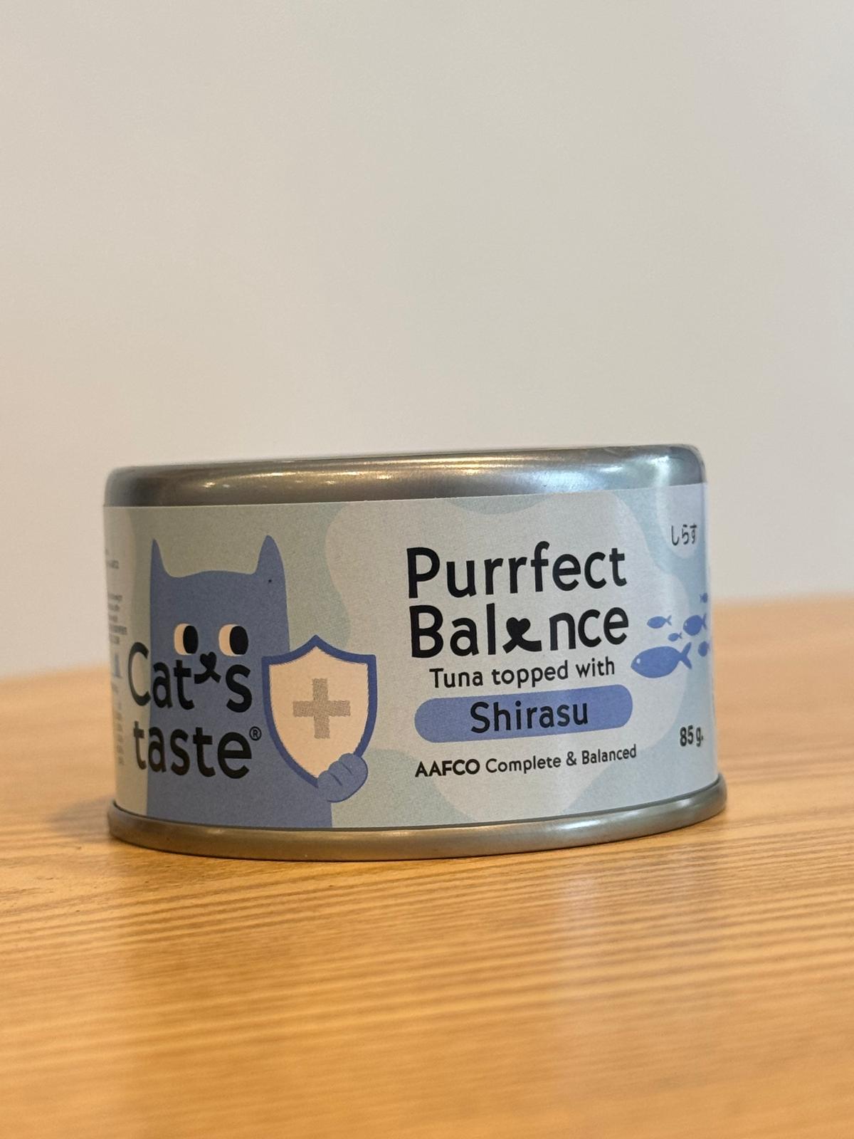 Cat's Taste - Purrfect Balance Tuna topped with Shirasu in Gravy Can Food