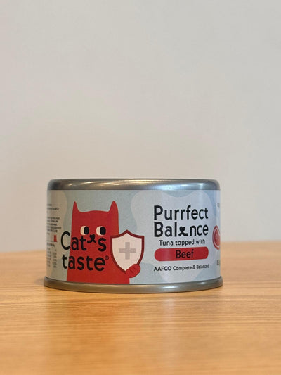 Cat's Taste - Purrfect Balance Tuna topped with Beef in Gravy Can Food