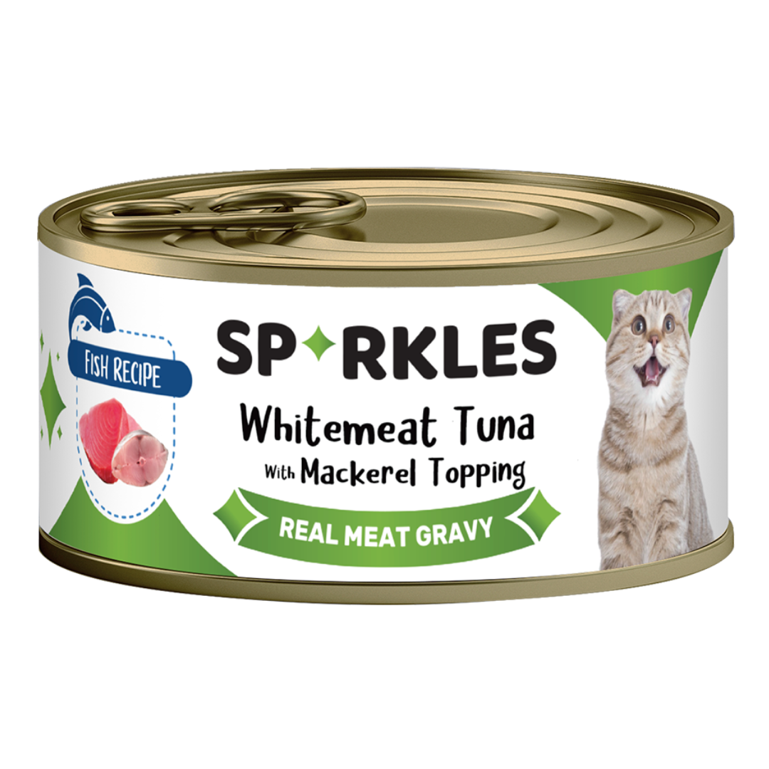 Sparkles Colours Whitemeat Tuna with Mackerel Canned Wet Cat Food, 70g