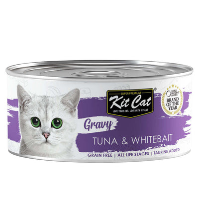 Kit Cat Gravy Tuna & Whitebait Canned Cat Food, 70g