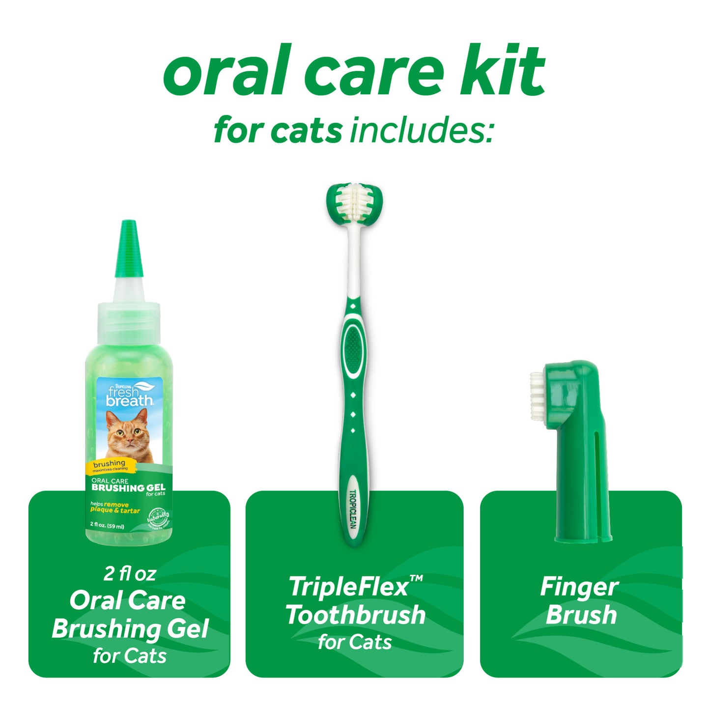 Tropiclean Oral Care Cat Kit For Cats