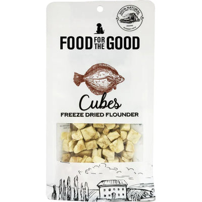 Food For The Good Flounder Cubes Grain-Free Freeze-Dried Treats For Cats & Dogs, 40g