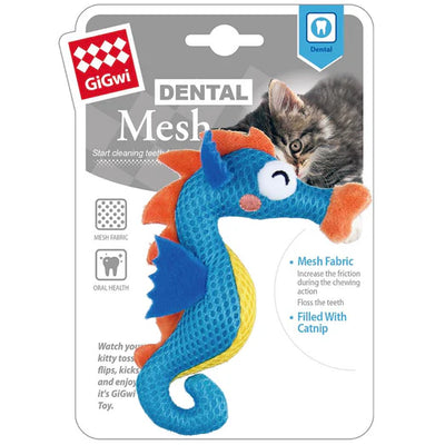 GiGwi Dental Mesh Catnip Cat Toy (Seahorse)