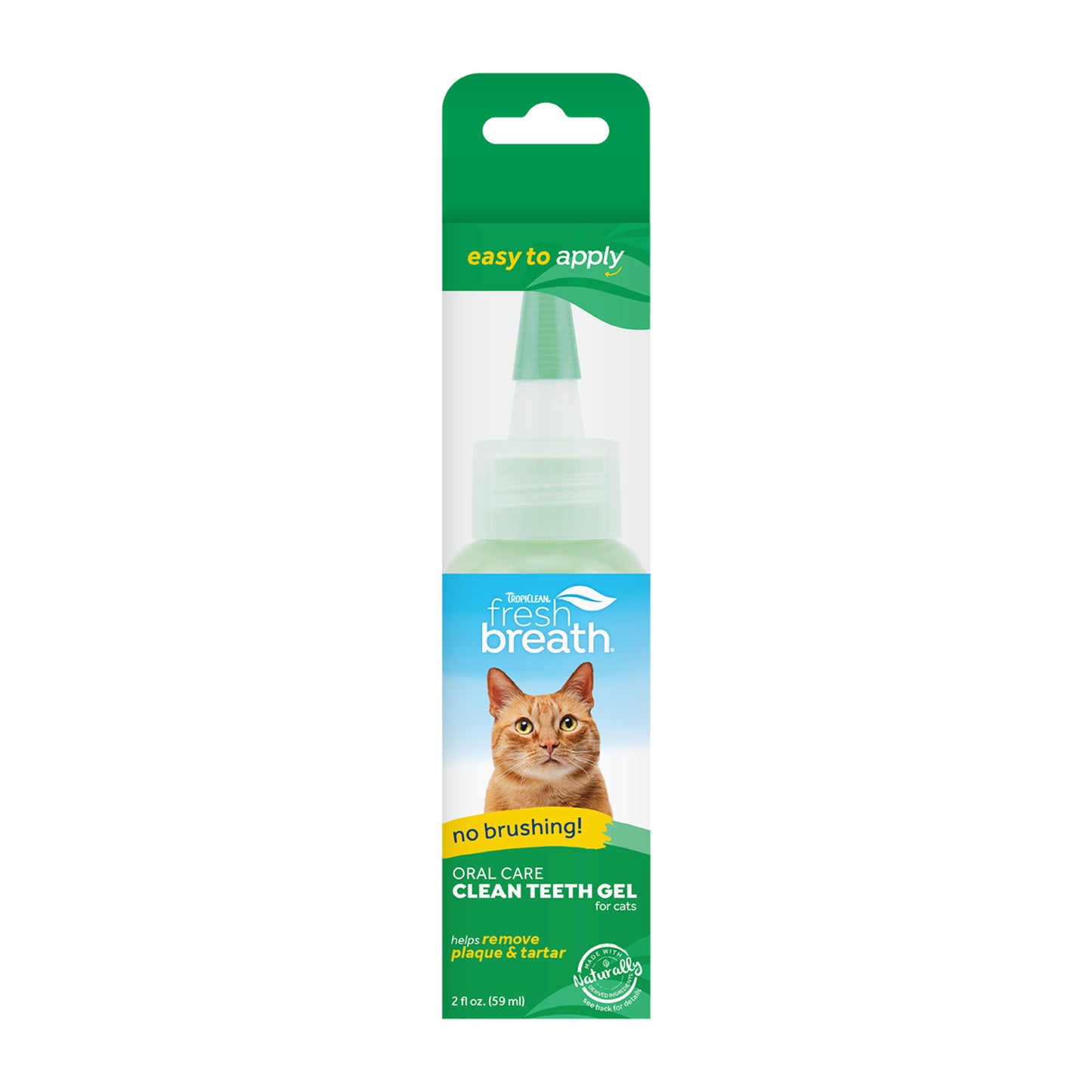 TropiClean Fresh Breath Oral Care Clean Teeth Gel for Cats, 2oz