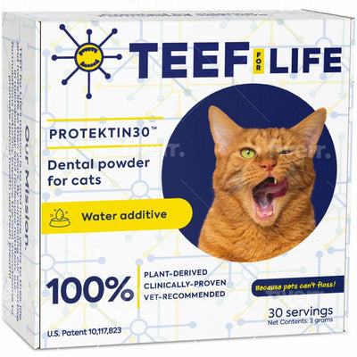 TEEF for Life Protektin30 Kit: Prebiotic Dental Powder for Cats