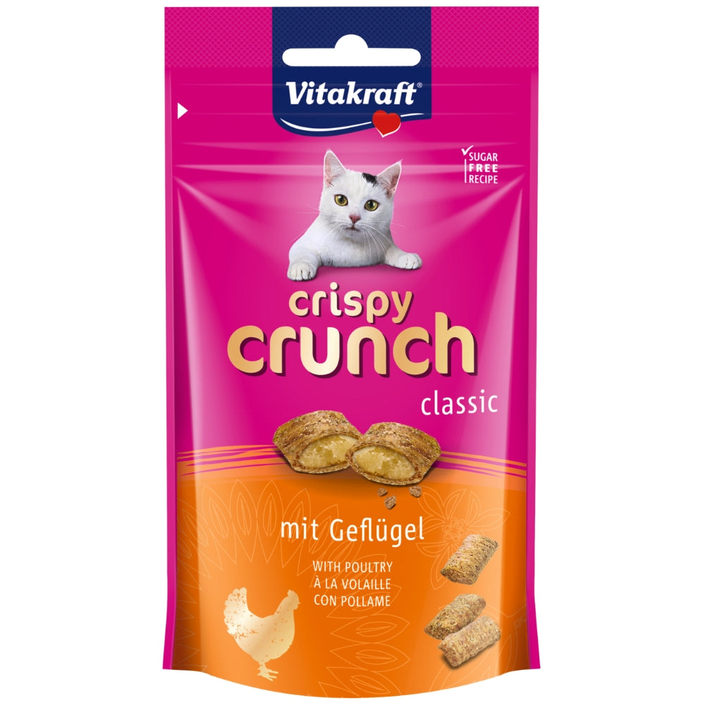 Vitakraft Crispy Crunch With Poultry Cat Treats, 60g