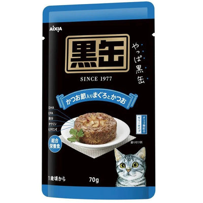 AIXIA Kuro-Can Pouch – Tuna & Skipjack w/ Dried Skipjack, 70g