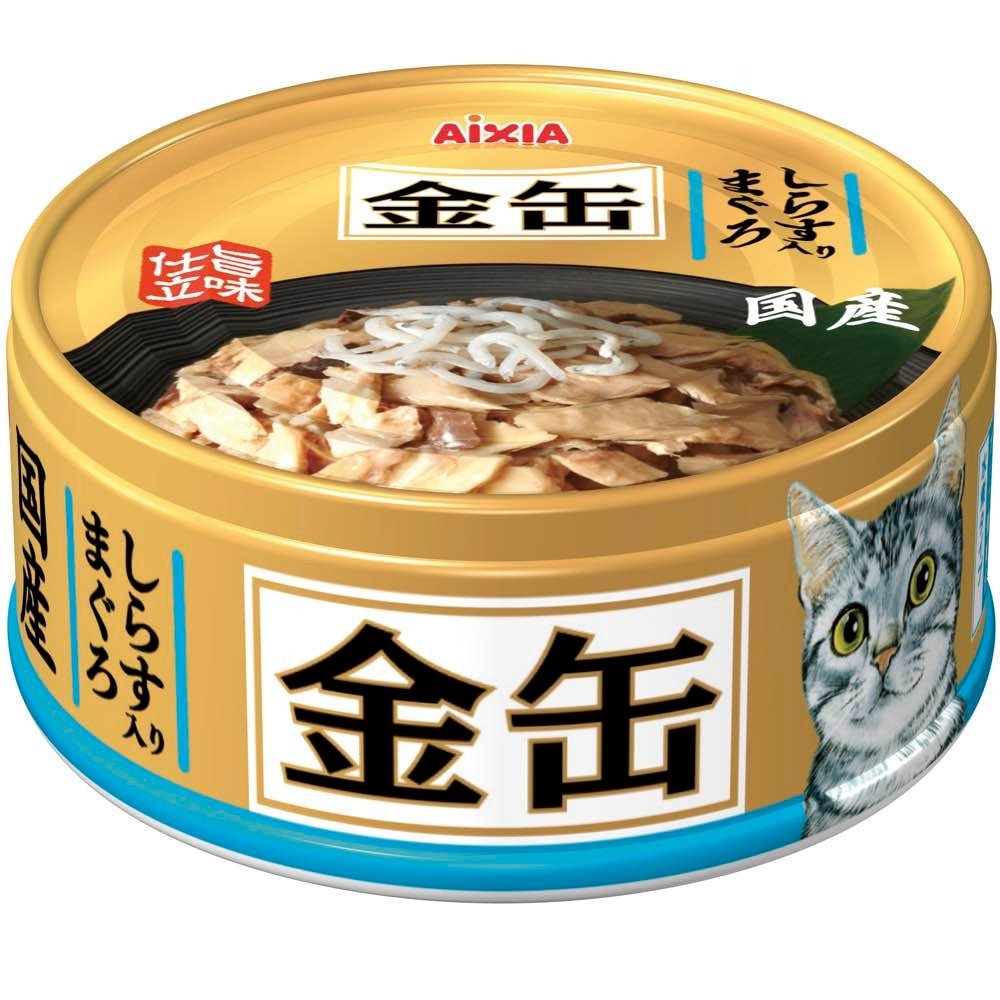 Aixia Kin-Can Mini Tuna with Whitebait Canned Cat Food, 70g