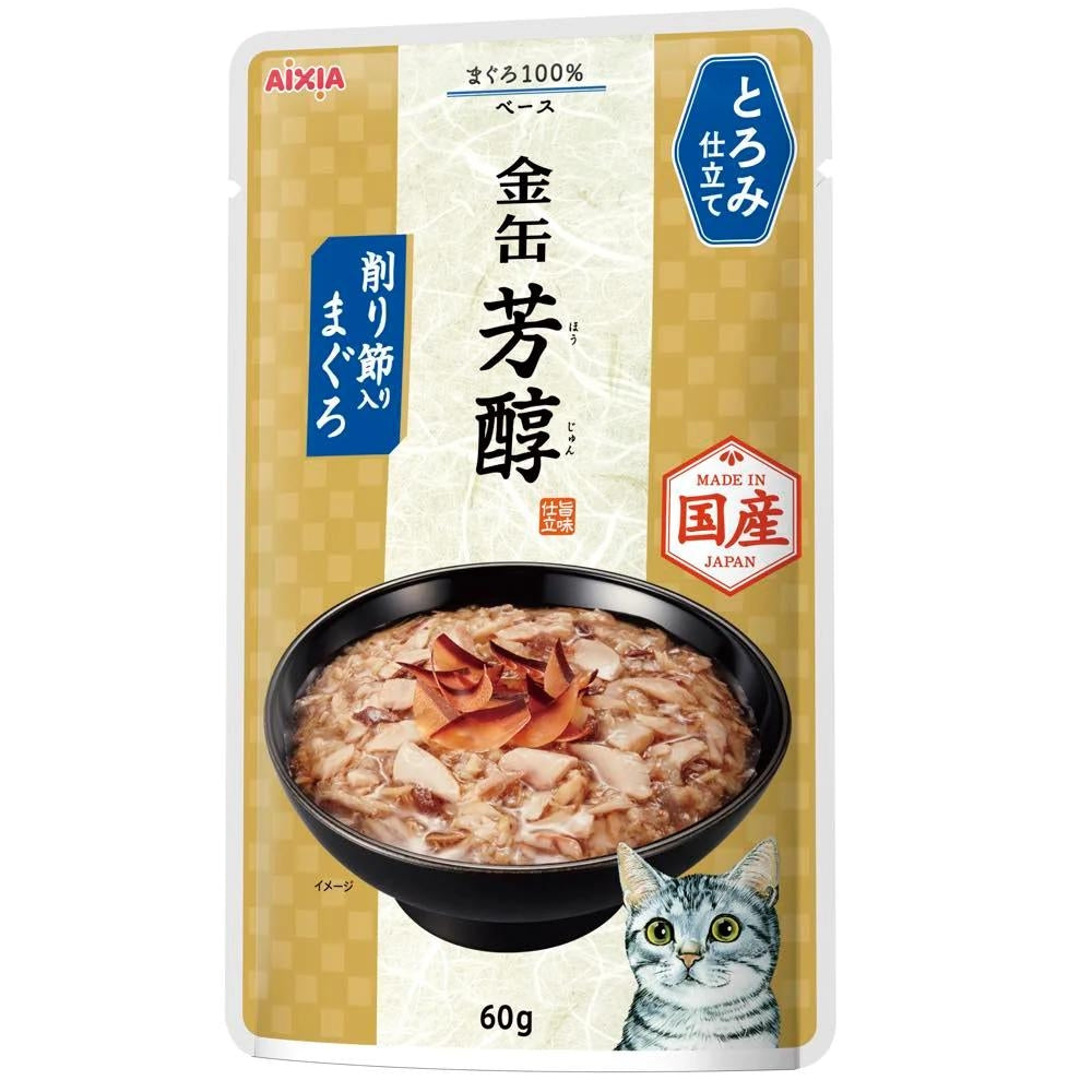 Aixia Kin-can Rich Pouch - Tuna w/Dried Skipjack in Rich Sauce, 60g