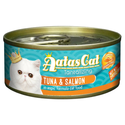 Aatas Cat Tantalizing Tuna & Salmon in Aspic Cat Canned Food, 80g