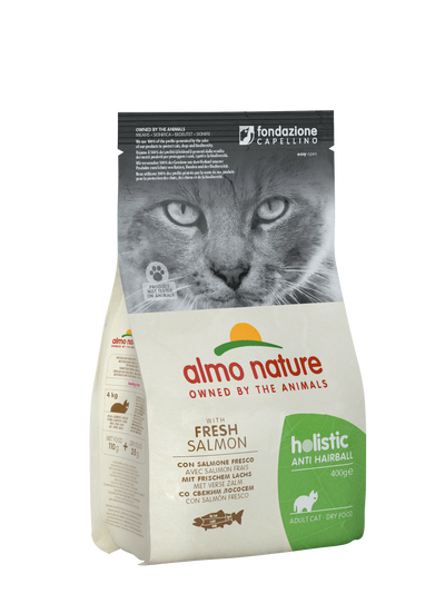 Almo Nature Holistic Anti Hairball with Fresh Salmon Dry Cat Food