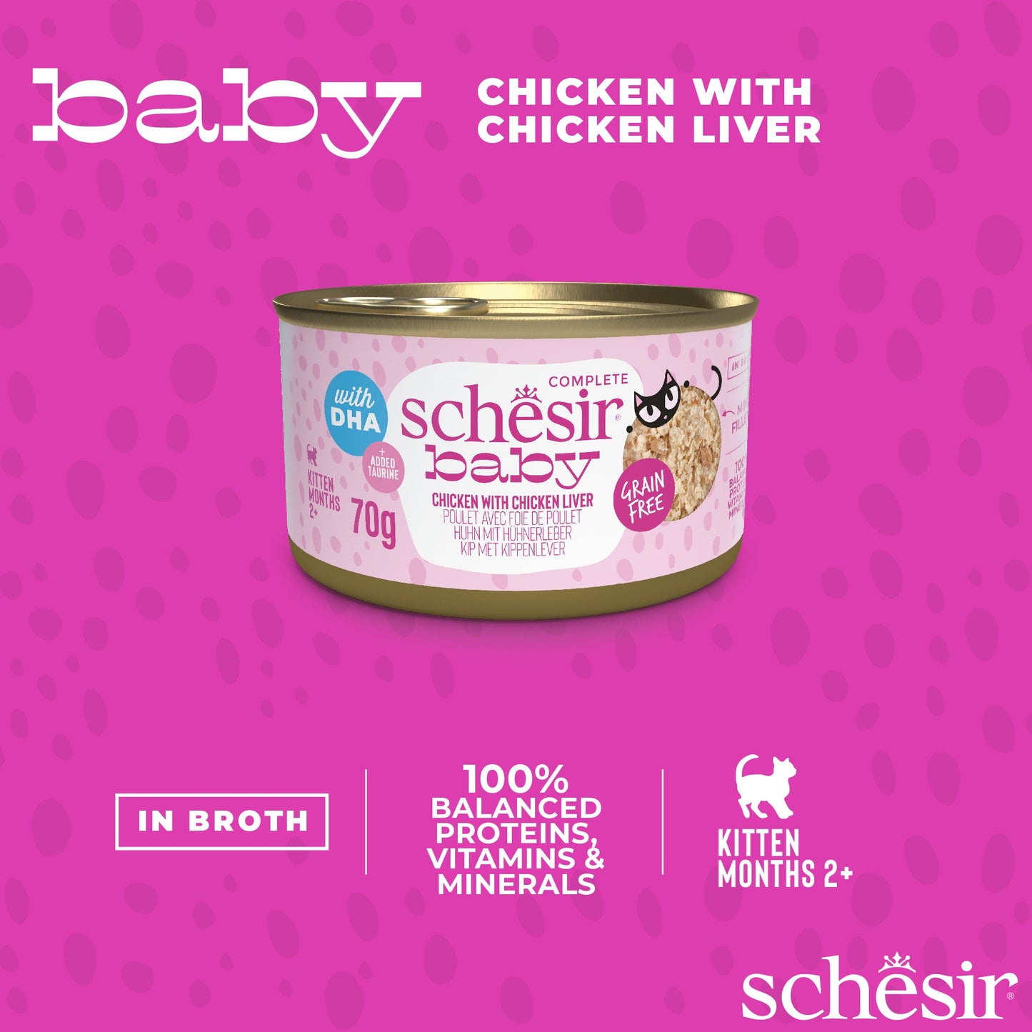 (Carton of 12) Schesir Baby Wholefood - Chicken with Chicken Liver, 70g