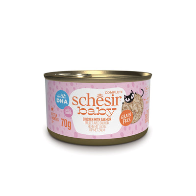 (Carton of 12) Schesir Baby Wholefood - Chicken with Salmon, 70g