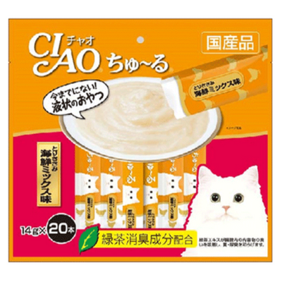 Ciao Churu Chicken & Seafood Liquid Cat Treat 20-Pack