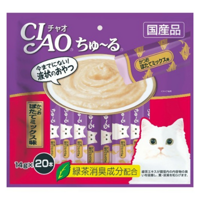 Ciao Churu Tuna & Grilled Scallop Liquid Cat Treat 20-Pack