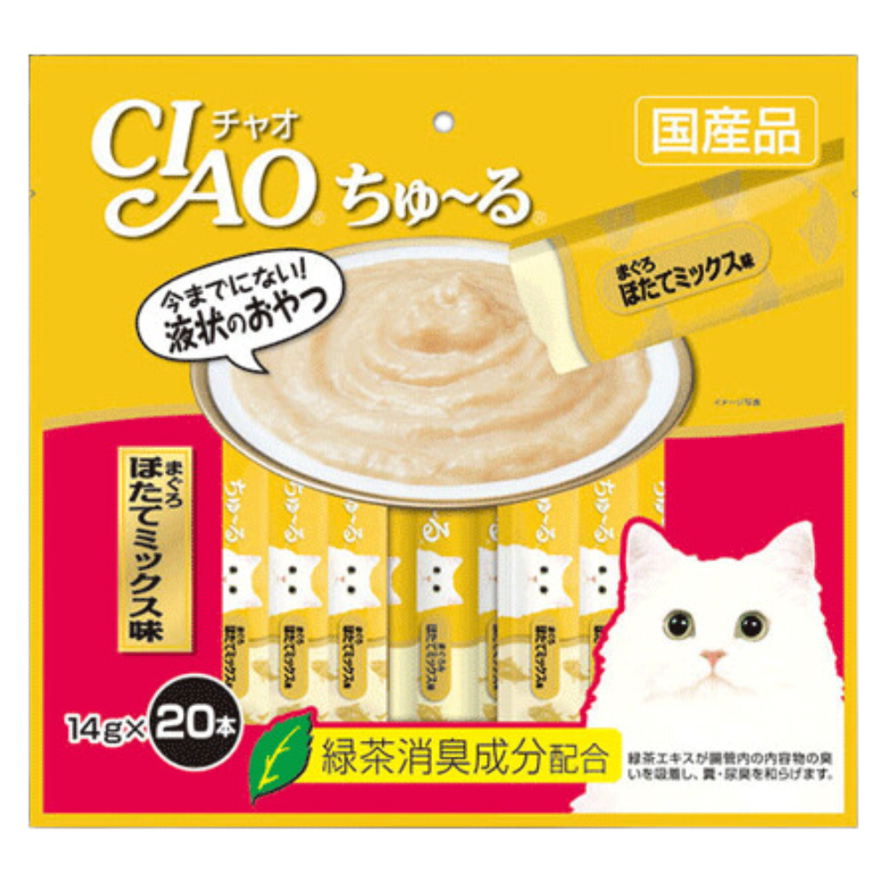 Ciao Churu Tuna & Scallop Liquid Cat Treat 20-Pack
