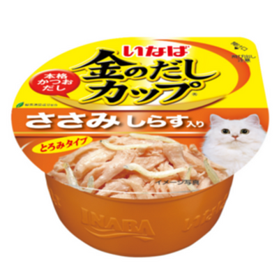 Ciao Kinnodashi Chicken in Gravy with Shirasu Cups, 70g