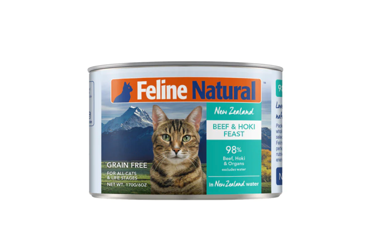 Feline Natural Beef & Hoki Canned Cat Food, 170g