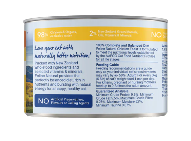 Feline Natural Chicken Canned Cat Food, 170g
