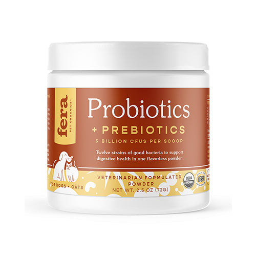 Organic Probiotics with Prebiotics for Dogs & Cats, 2.5oz